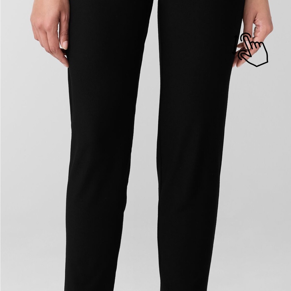 Eileen Fisher stretch crepe pants, black